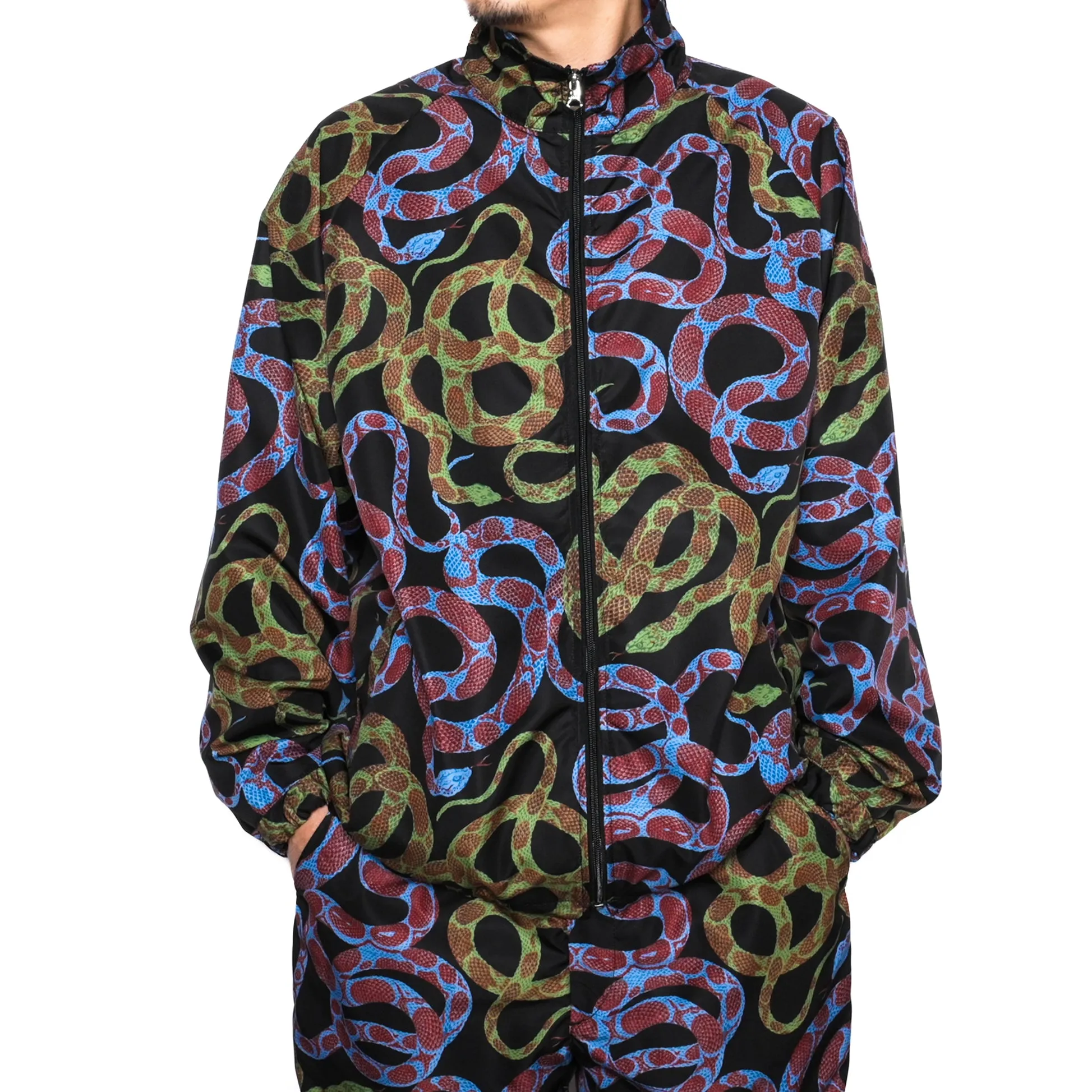 ALLOVER SNAKE PATTERN TRACK JACKET