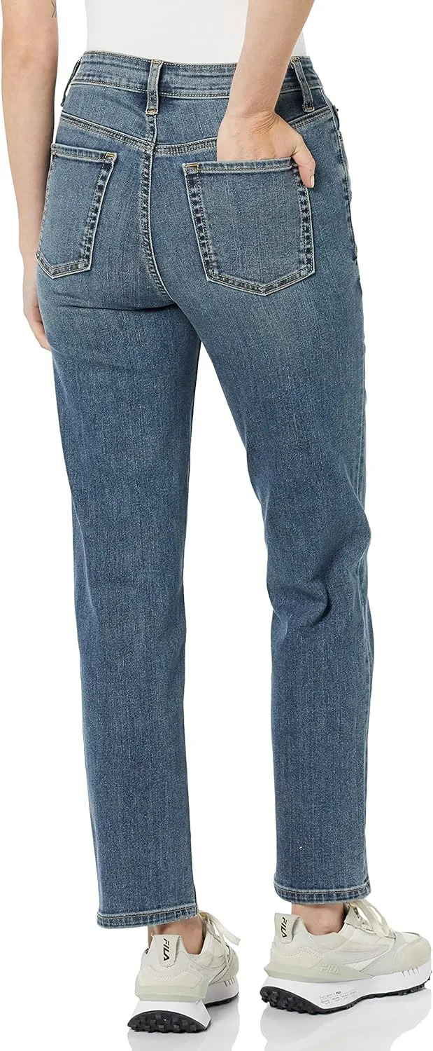 Amazon Essentials Women's High-Rise Straight Jean