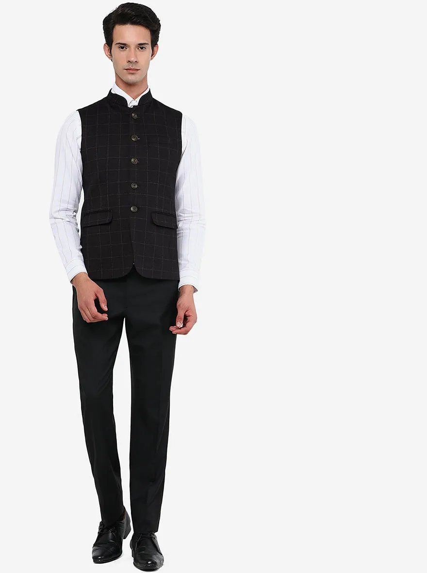 Dark Brown Bandhgala Jacket | JB Studio