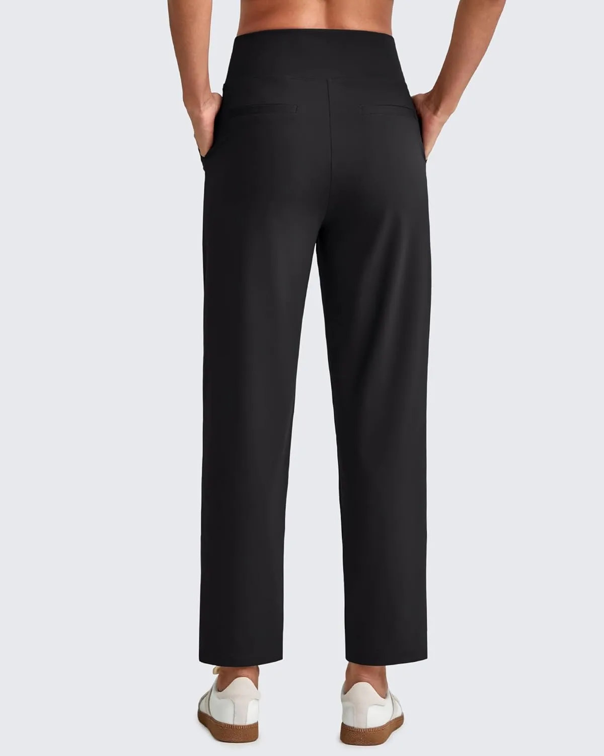 G4Free Womens Ankle Dress Yoga Pants with Pockets Stretchy Crop Business Casual Work Trousers Petite/Regular/Tall