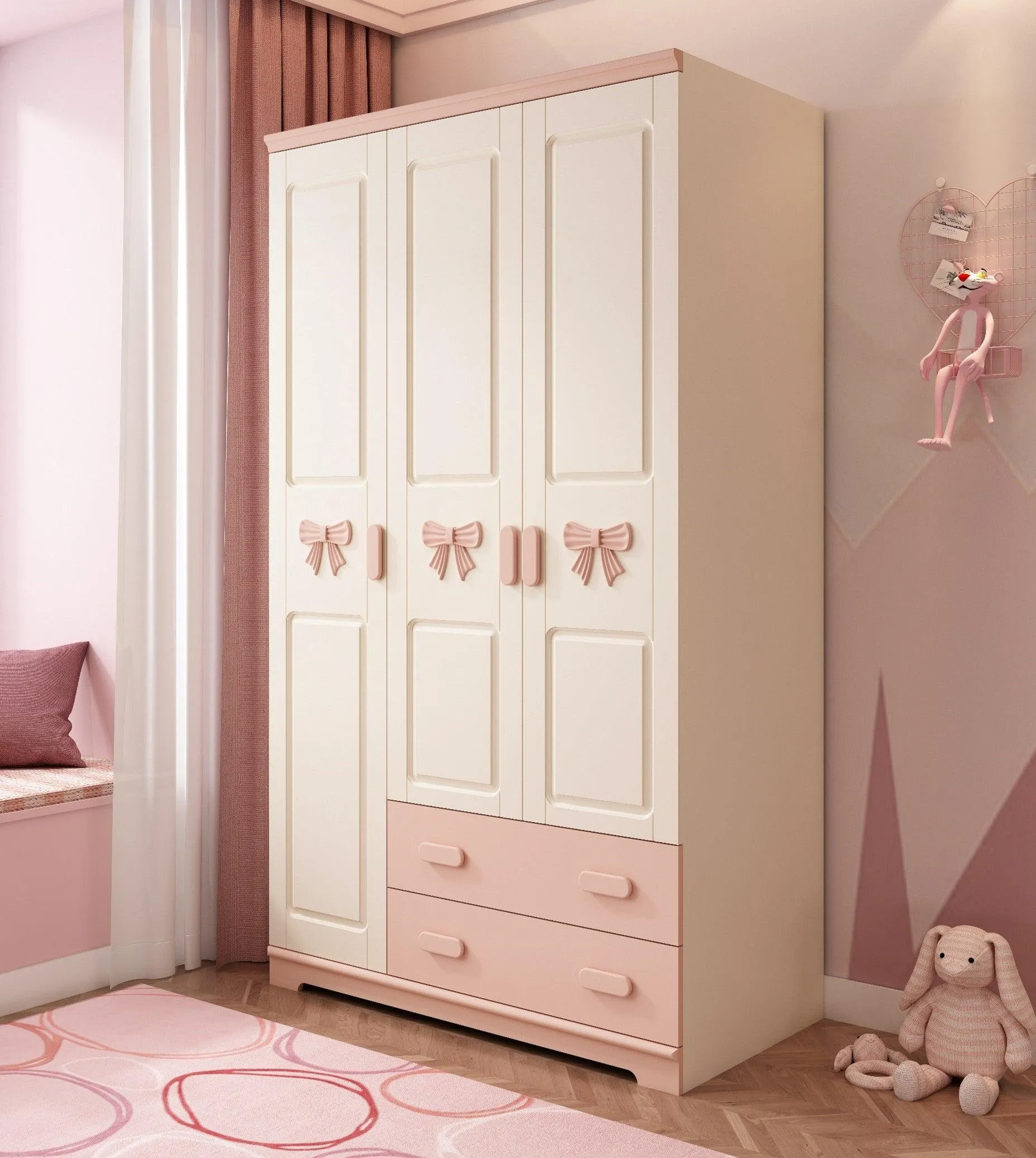 HB Rooms Ribbon Wardrobe (T815) - 2 or 3 doors options