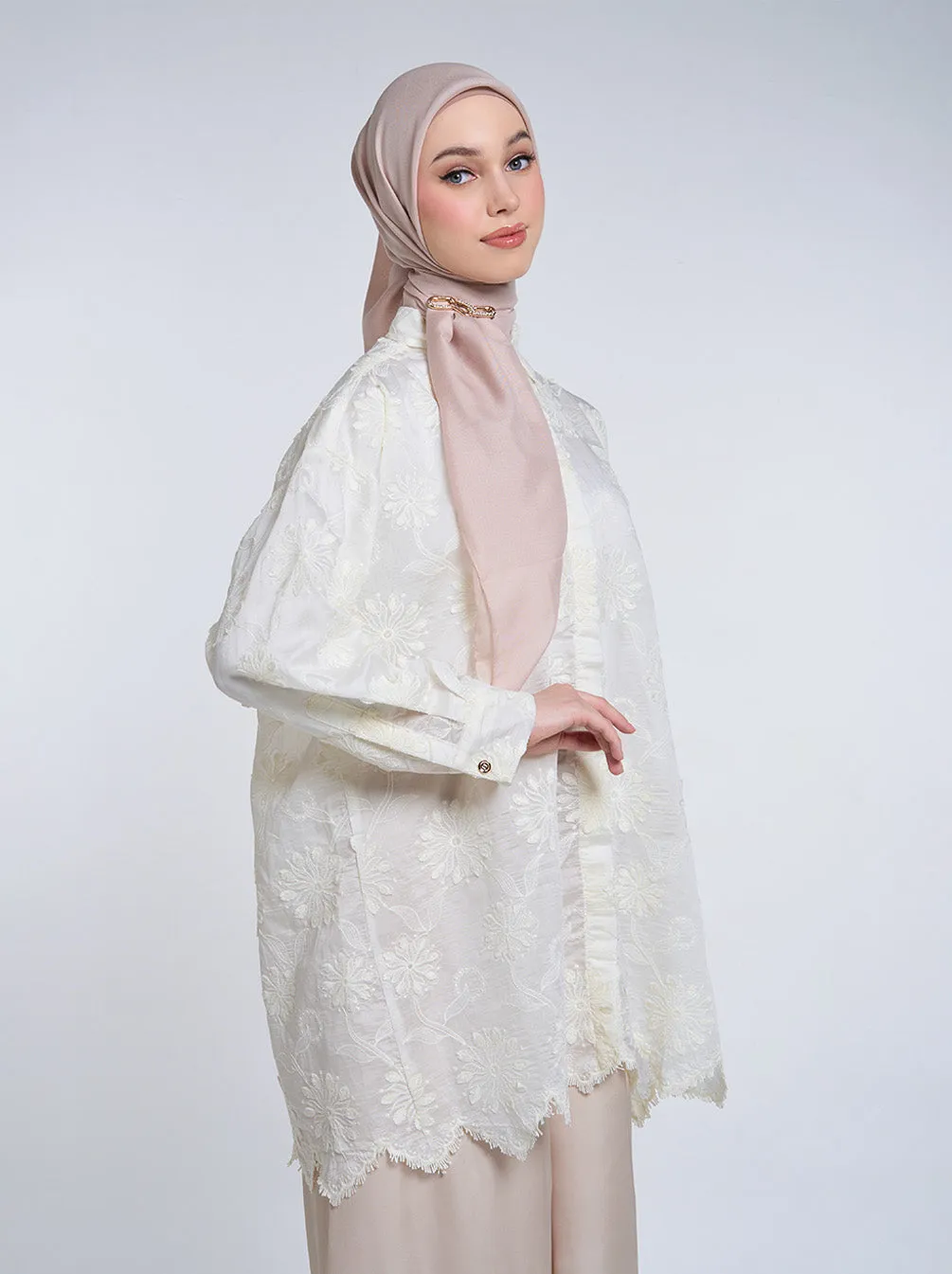 HULYA LACE TOP BROKEN WHITE