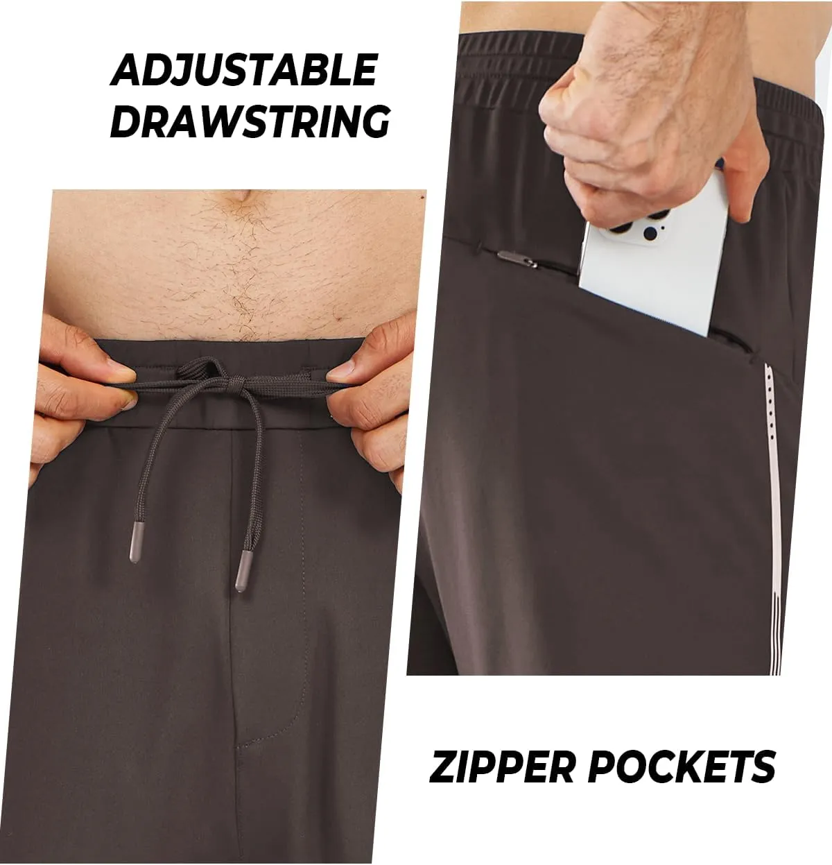 NORTHYARD Men's Joggers Pants with Zipper Pockets Tapered Athletic Workout Running Sweatpants for Men