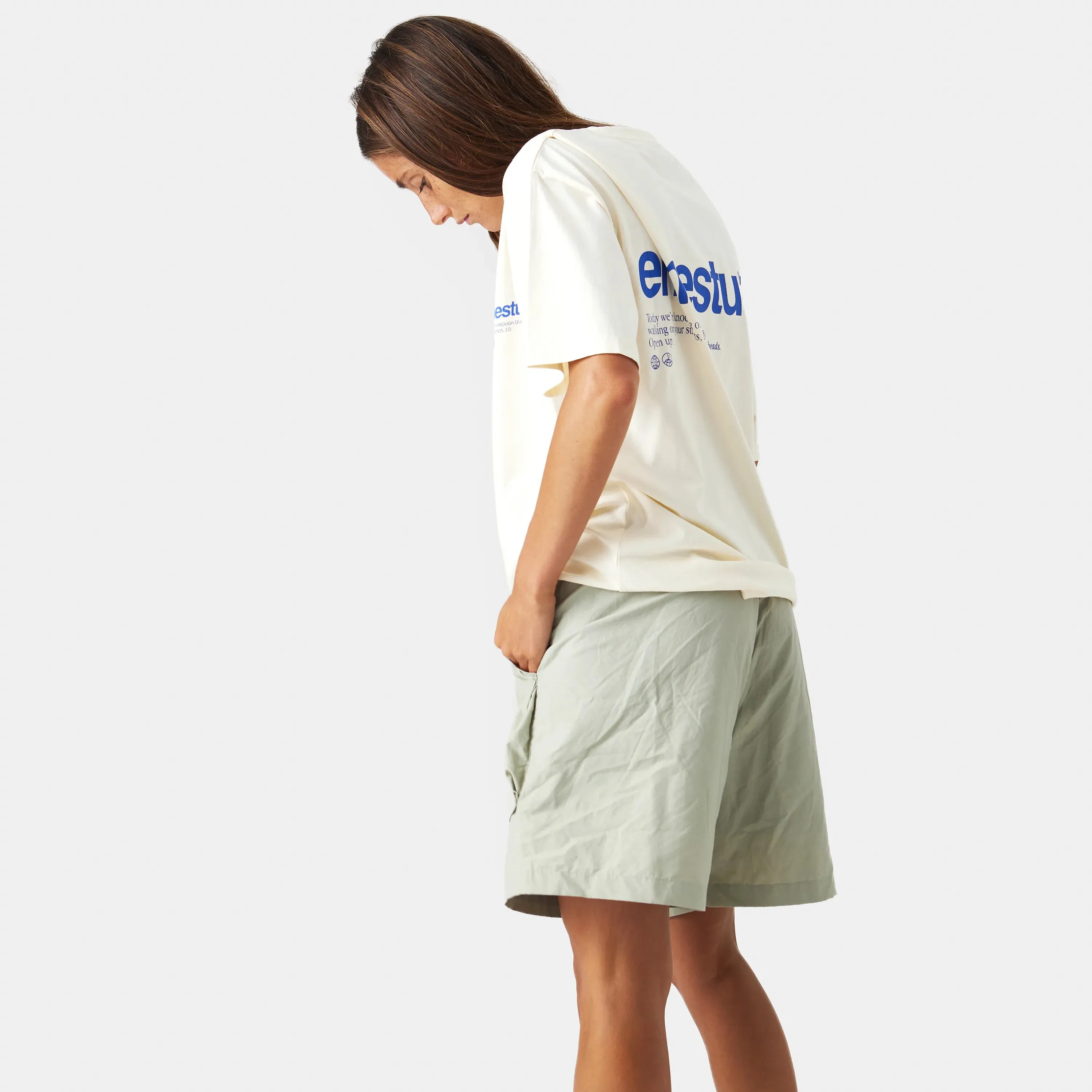 Open Up Off Sand Oversized Tee