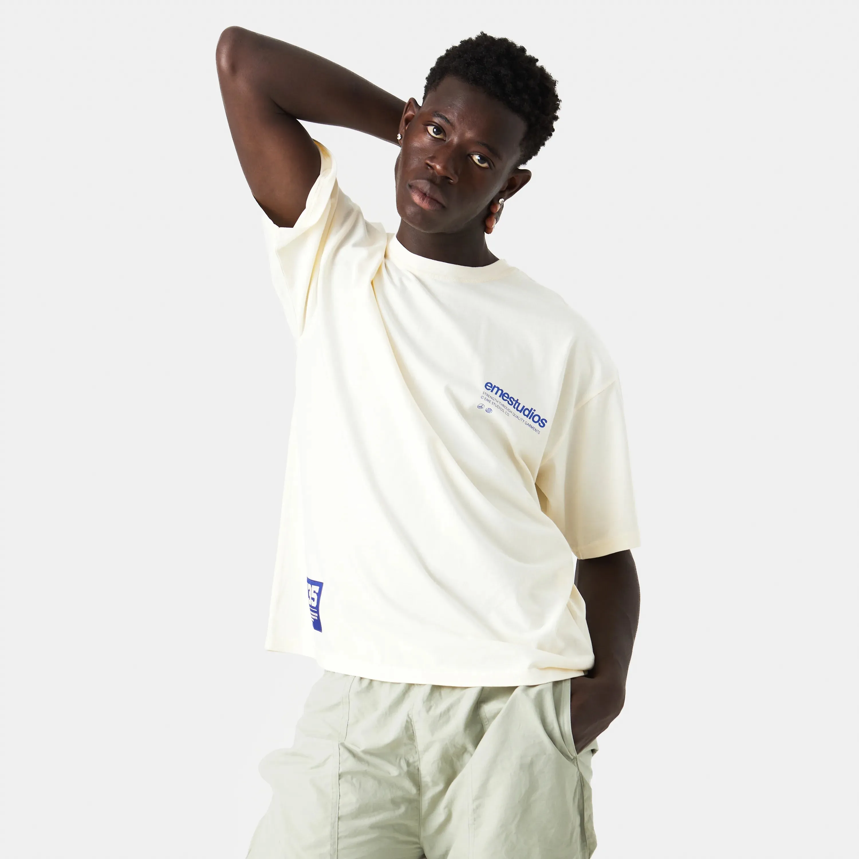 Open Up Off Sand Oversized Tee