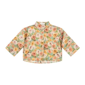 OVERSIZED CROP TOP WITH LACE DETAILED COLLAR-ENGLISH ROSE TEAL
