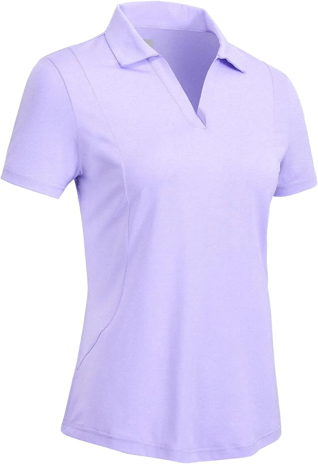 Rdruko Women's Golf Shirts Short Sleeve Polo Tennis V Neck Collared Shirts Dry Fit