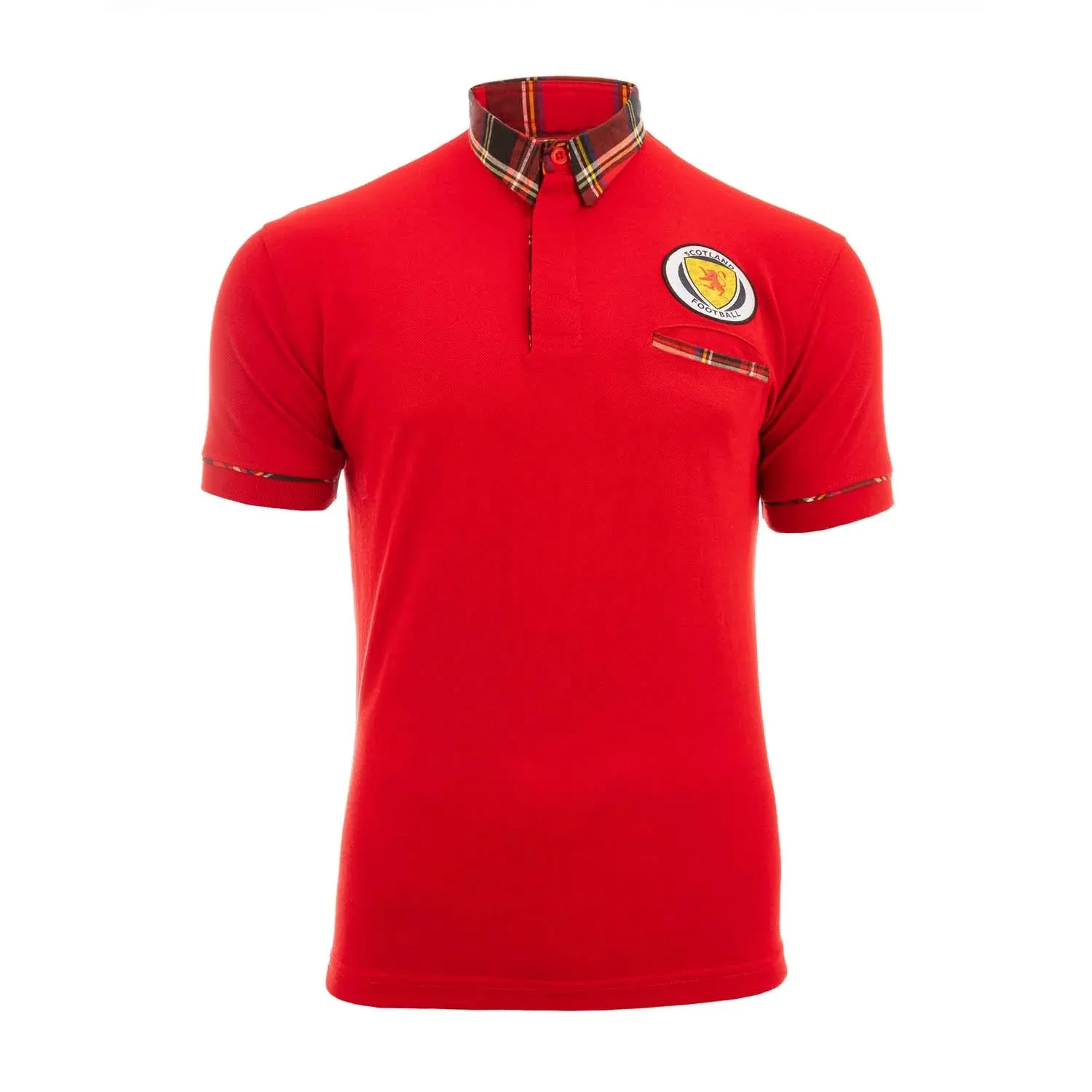 Scotland Tartan Football Polo Shirt Navy/Heritage Of Scotland