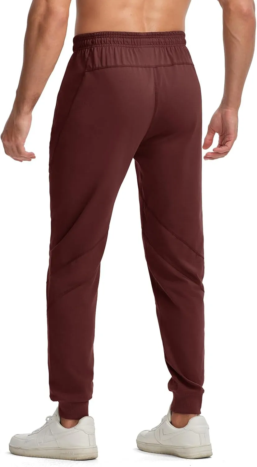 TBMPOY Men's Sweatpants with Zipper Pockets Lightweight Joggers Slim Fit Athletic Pants for Track Running Workout