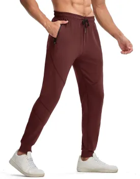 TBMPOY Men's Sweatpants with Zipper Pockets Lightweight Joggers Slim Fit Athletic Pants for Track Running Workout