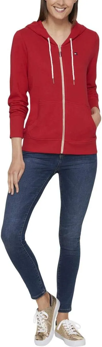 Tommy Hilfiger Zip-up Hoodie  Classic Sweatshirt for Women with Drawstrings and Hood