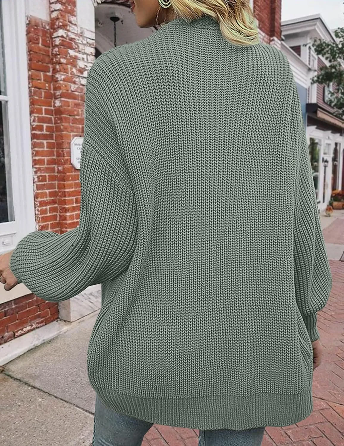 Women's Lightweight Oversized Long Cardigans Spring 2025 Cute Waffle Knit V Neck Open Front Thin Sweater Cardigan